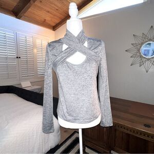 Gray activewear top